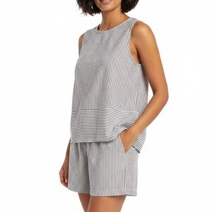 Striped Sleeveless Pajama Set